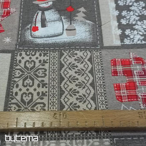 Tissu décoratif de Noël Bonhomme de neige I