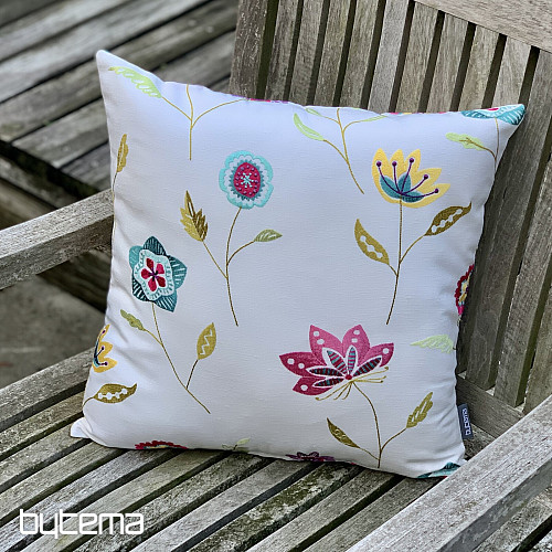 Housse de coussin brodée RICHMOND blanc