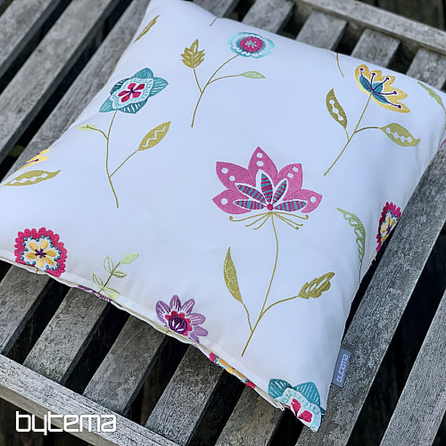 Housse de coussin brodée RICHMOND blanc