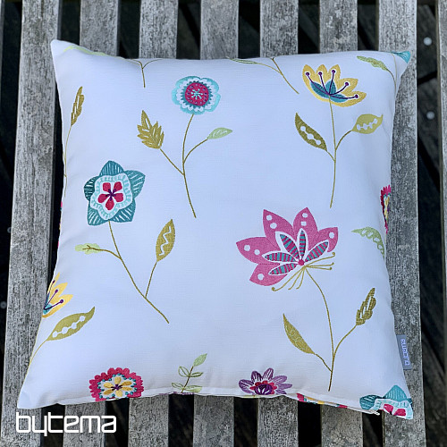 Housse de coussin brodée RICHMOND blanc