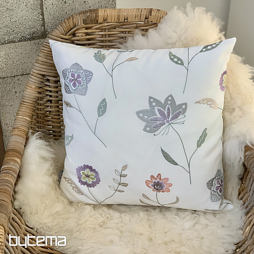 Housse décorative brodée RICHMOND violet