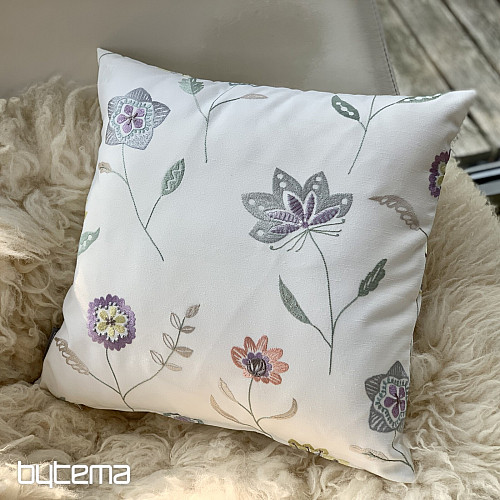 Housse décorative brodée RICHMOND violet