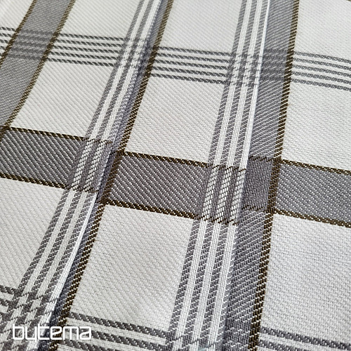 Serviettes modernes à carreaux en coton égyptien GRIS