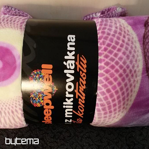 Couverture mouton - bulle violette