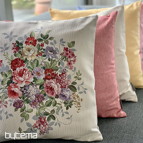 Housse de coussin tapisserie BOUQUET DE FLEURS