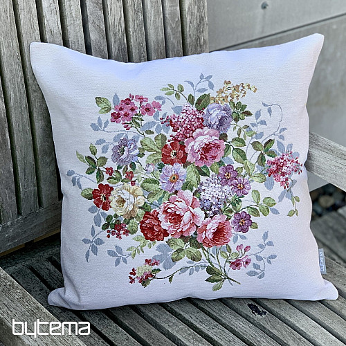 Housse de coussin tapisserie BOUQUET DE FLEURS
