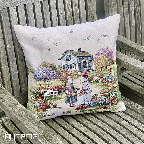 Housse de coussin tapisserie JARDIN DU PARADIS