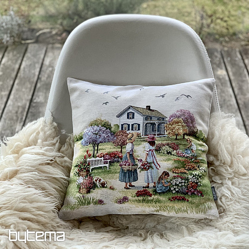 Housse de coussin tapisserie JARDIN DU PARADIS