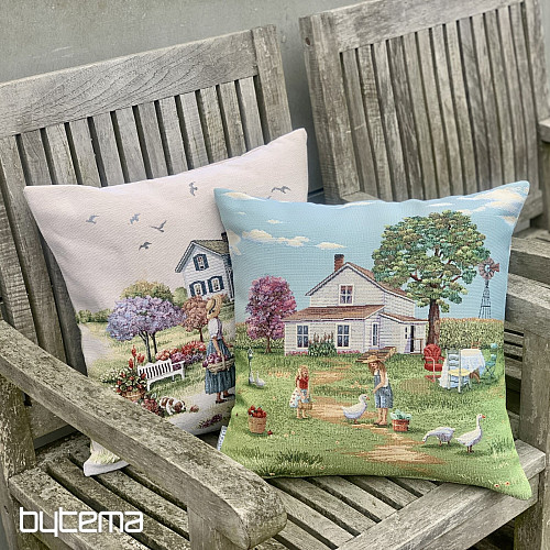 Housse de coussin tapisserie JARDIN DU PARADIS