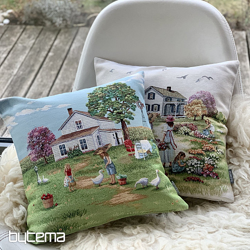 Housse de coussin tapisserie JARDIN DU PARADIS