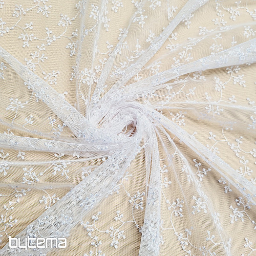 Rideau brodé luxe TINY WHITE Twig