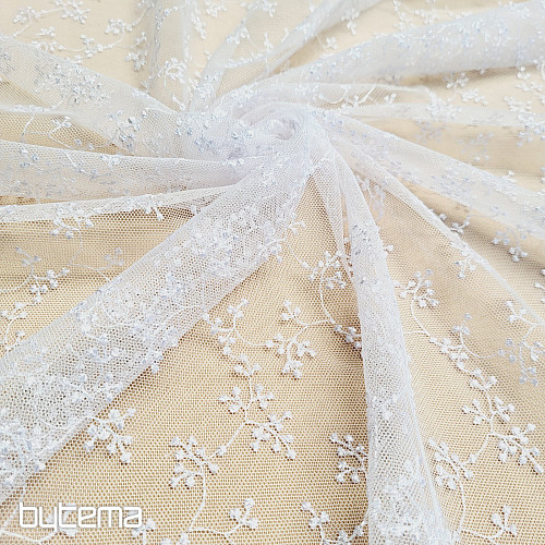 Rideau brodé luxe TINY WHITE Twig