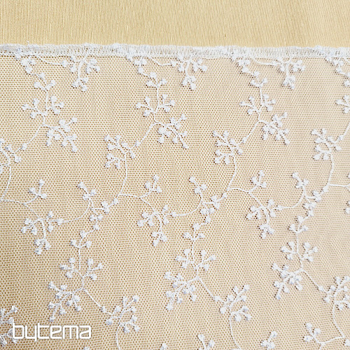 Rideau brodé luxe TINY WHITE Twig