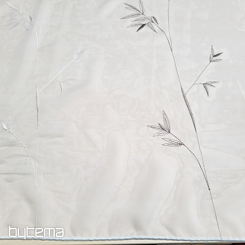 Rideau brodé de luxe GERSTER 11757 blanc