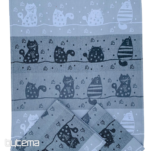 Serviettes CHATS SUR LE TOIT gris