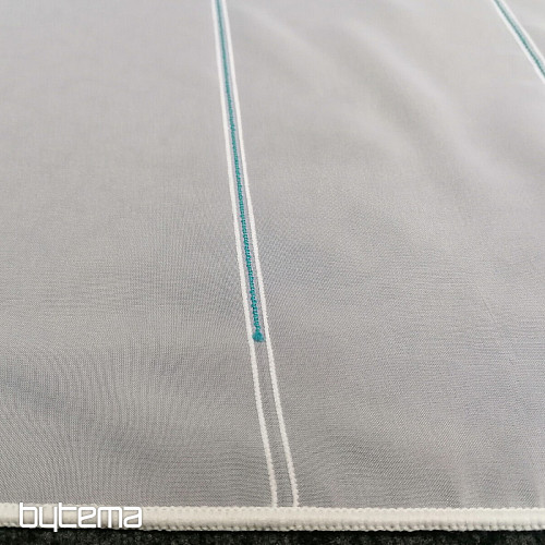 Rideau voilage rayures turquoise