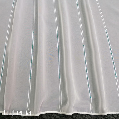 Rideau voilage rayures turquoise