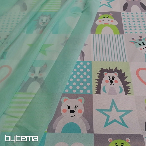 Tissu déco léger Kiba 64 turquoise