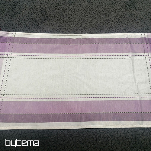 Nappes et châles violet-vert avec surpiqûres vertes