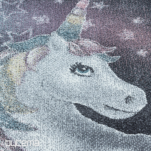 Tapis de luxe pour enfant FUNNY licorne grise