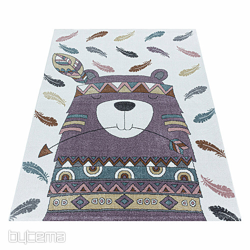 Tapis de luxe pour enfant FUNNY indien violet