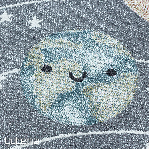Tapis pièce de luxe pour enfant FUNNY univers gris