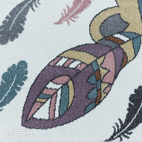 Tapis rond enfant FUNNY couleur indienne