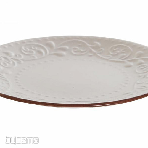 Assiette à dessert BEIGE RELIEF 21x2,5cm beige