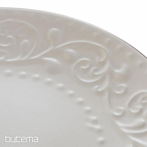 Assiette à dessert BEIGE RELIEF 21x2,5cm beige