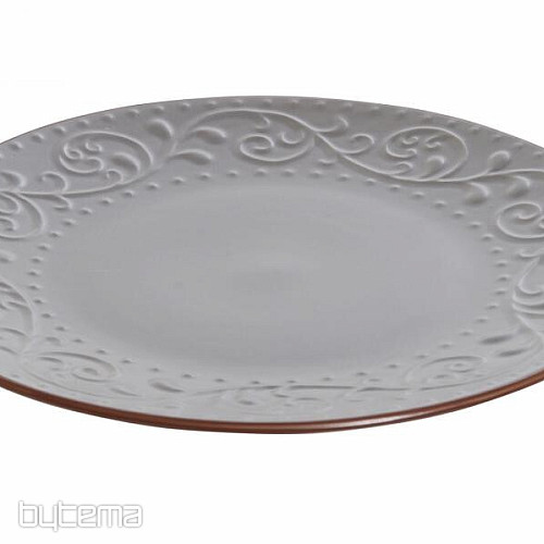 Assiette creuse GRIS RELIEF 27,5x2cm gris