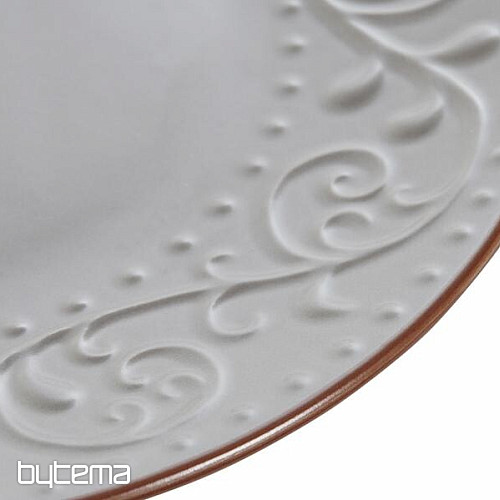Assiette creuse GRIS RELIEF 27,5x2cm gris