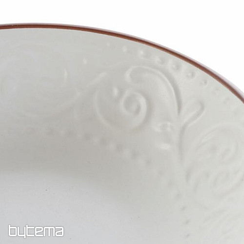 Assiette creuse BLANC RELIEF 20,5x5cm blanc