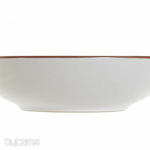 Assiette creuse BLANC RELIEF 20,5x5cm blanc