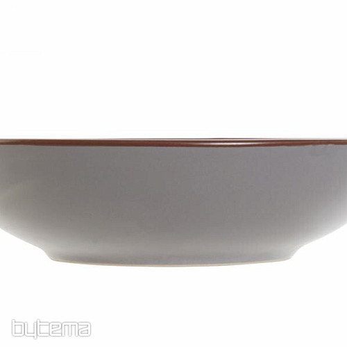 Assiette creuse GRIS RELIEF 20,5x5cm gris