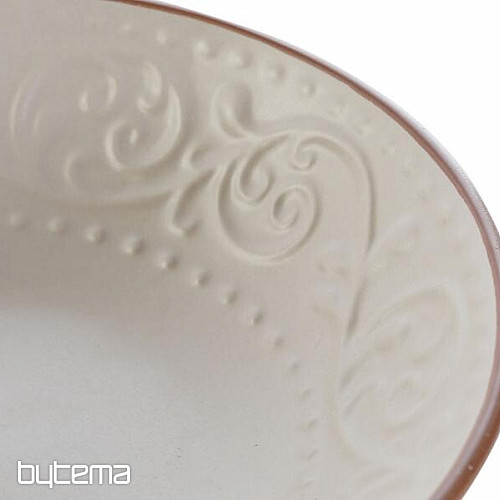 Assiette creuse BEIGE RELIEF 20,5x5cm beige