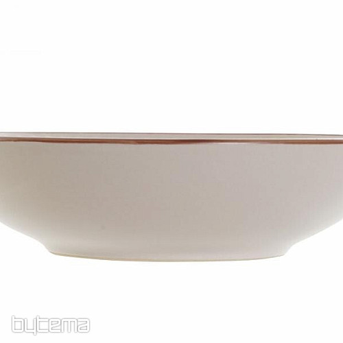 Assiette creuse BEIGE RELIEF 20,5x5cm beige