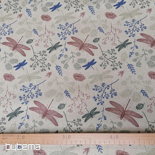 Tissu déco Libellules