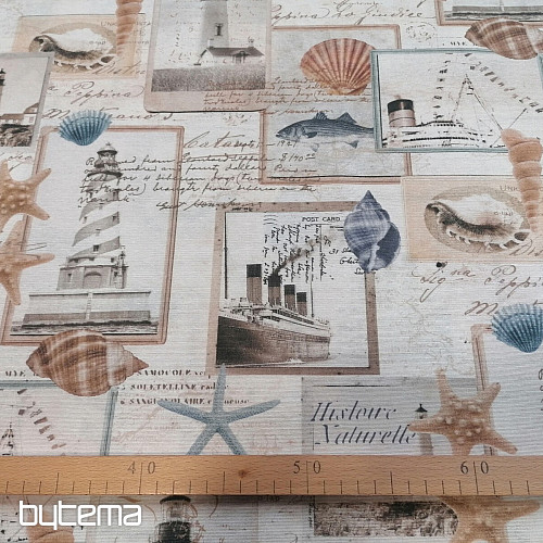 Tissu déco Carte postale Océan