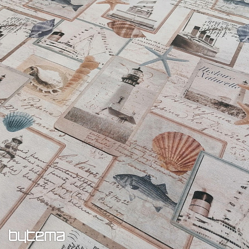 Tissu déco Carte postale Océan