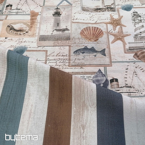 Tissu déco Carte postale Océan