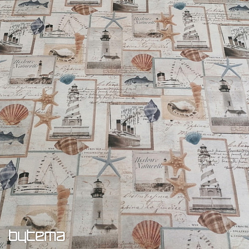 Tissu déco Carte postale Océan