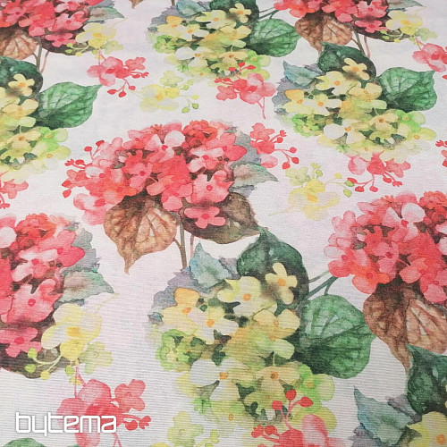 Tissu décoratif Hortensia Manuela