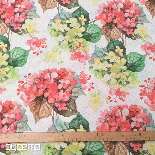 Tissu décoratif Hortensia Manuela