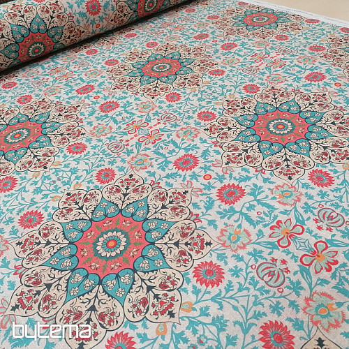 Tissu déco Sayuri turquoise