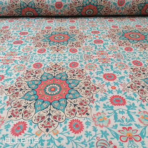 Tissu déco Sayuri turquoise