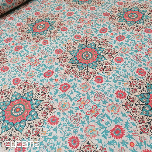 Tissu déco Sayuri turquoise