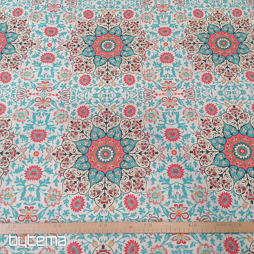 Tissu déco Sayuri turquoise