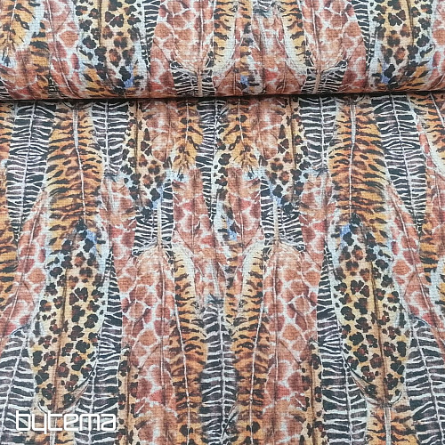 Tissu déco Plumes de guépard
