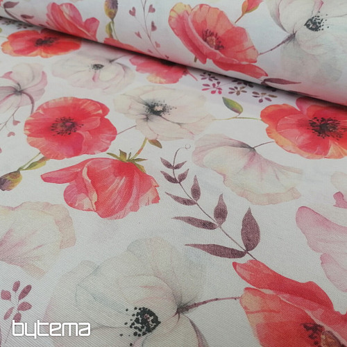 Tissu décoratif MABEL COQUELICOTS