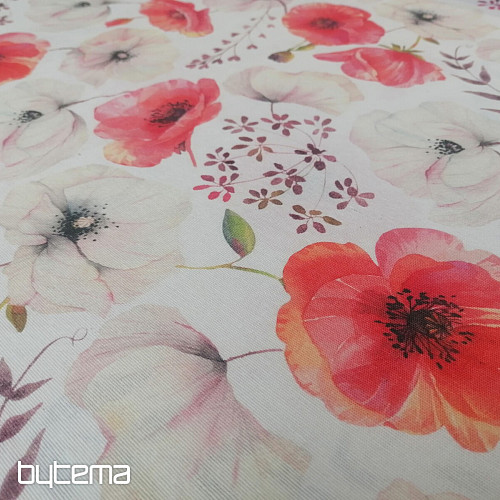 Tissu décoratif MABEL COQUELICOTS